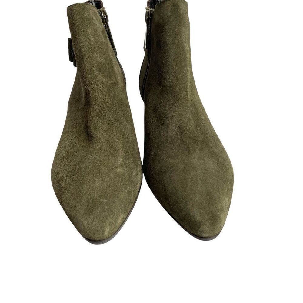 NEW AQUATALIA Fernn Weatherproof Suede Booties Size 7 green - Picture 4 of 13